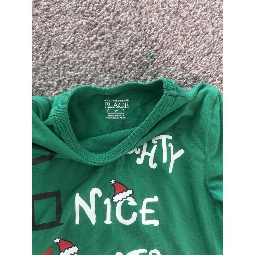 Green Holiday Long Sleeve Boys' Shirt Size 2T - Picture 2 of 3